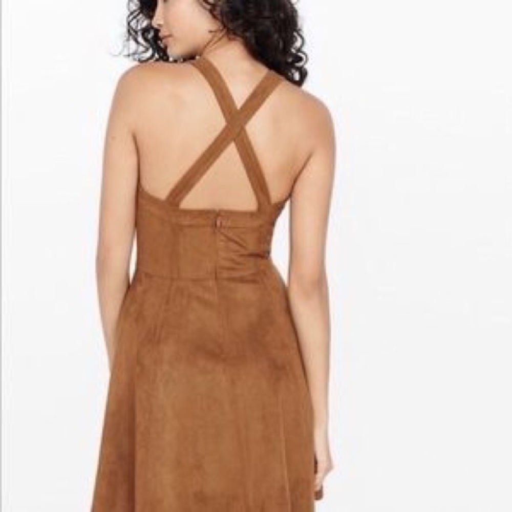 Express Vegan Suede Skater Dress